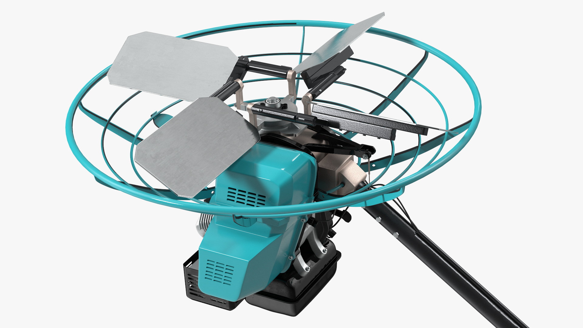 3D Blue Gasoline Power Trowel