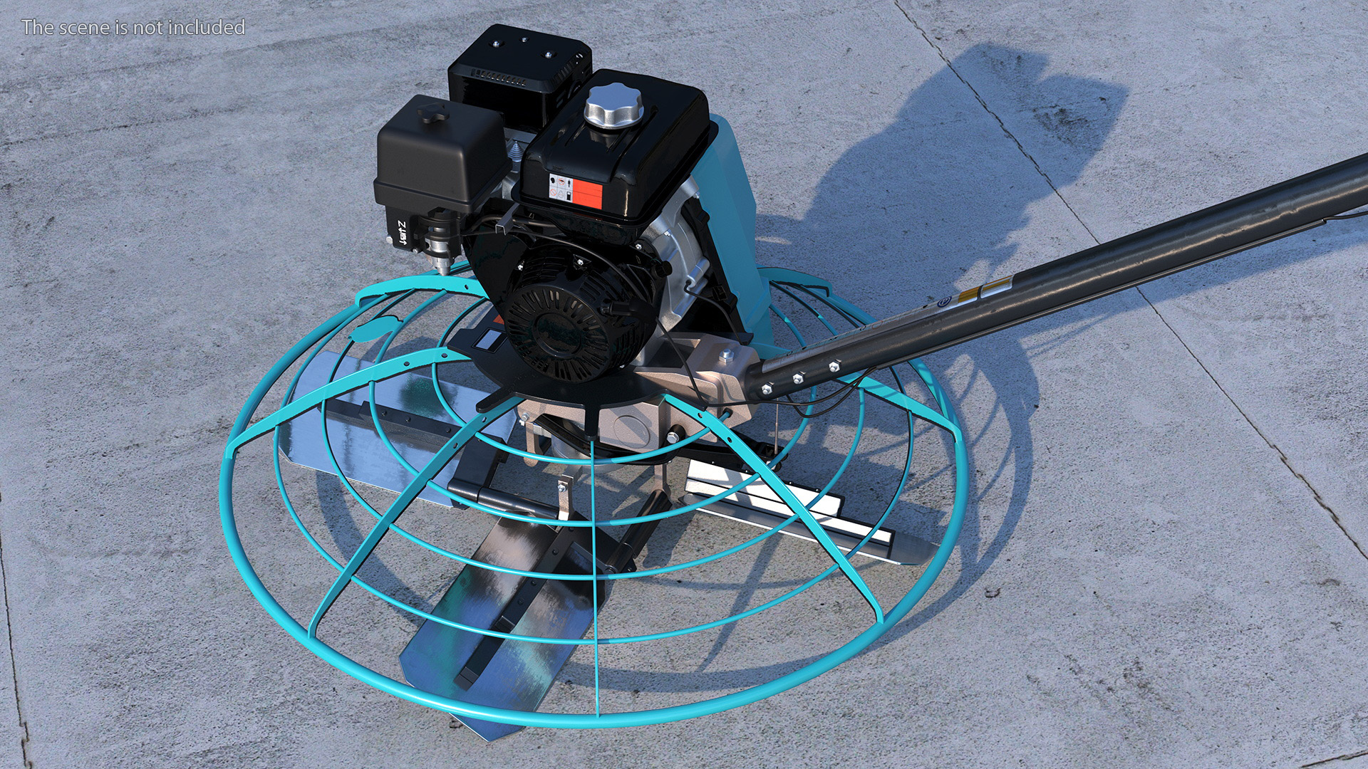 3D Blue Gasoline Power Trowel
