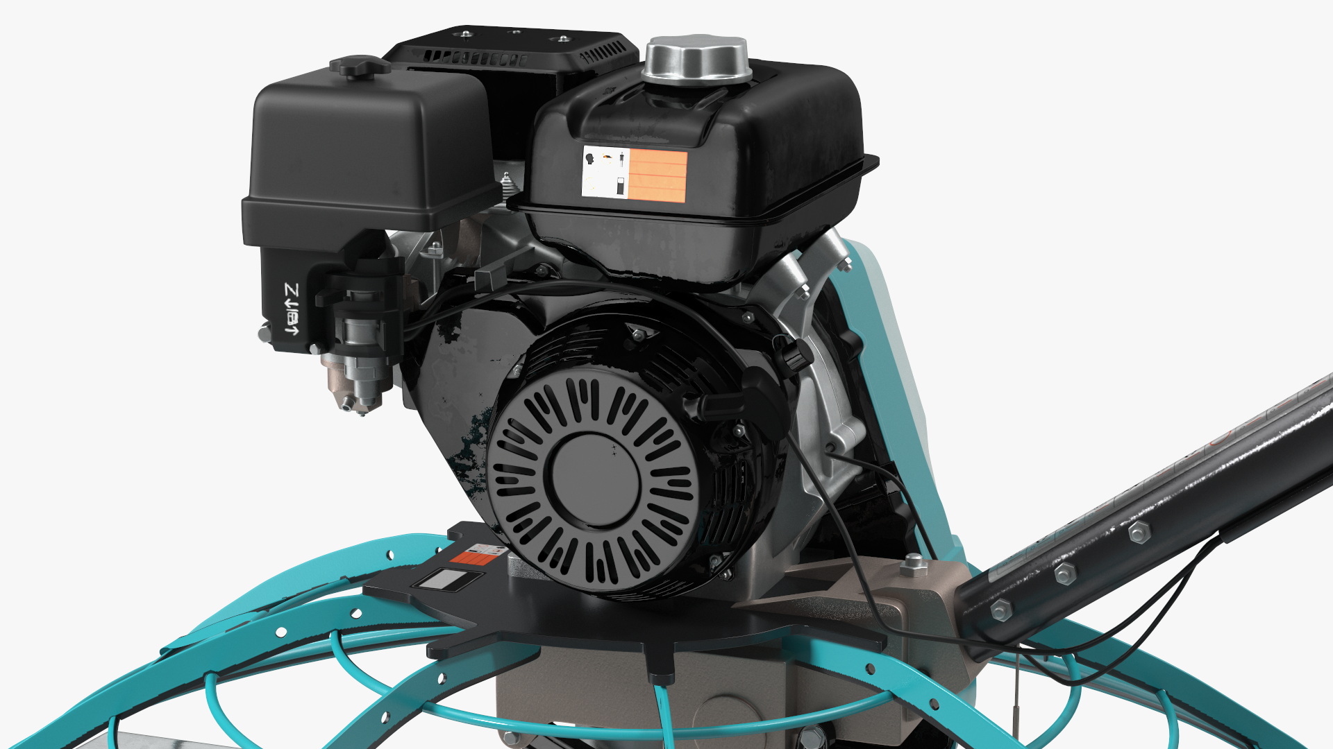 3D Blue Gasoline Power Trowel