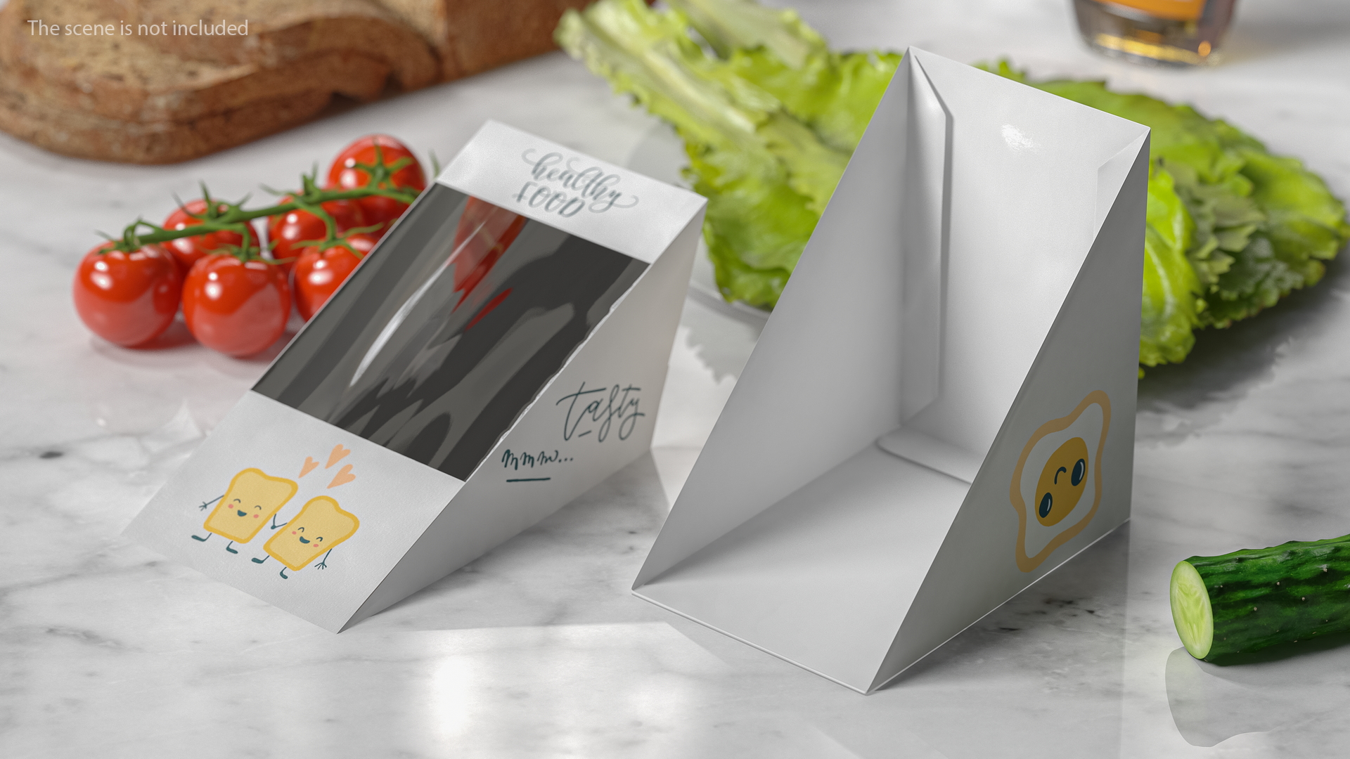 3D model Large Design Sandwich Box