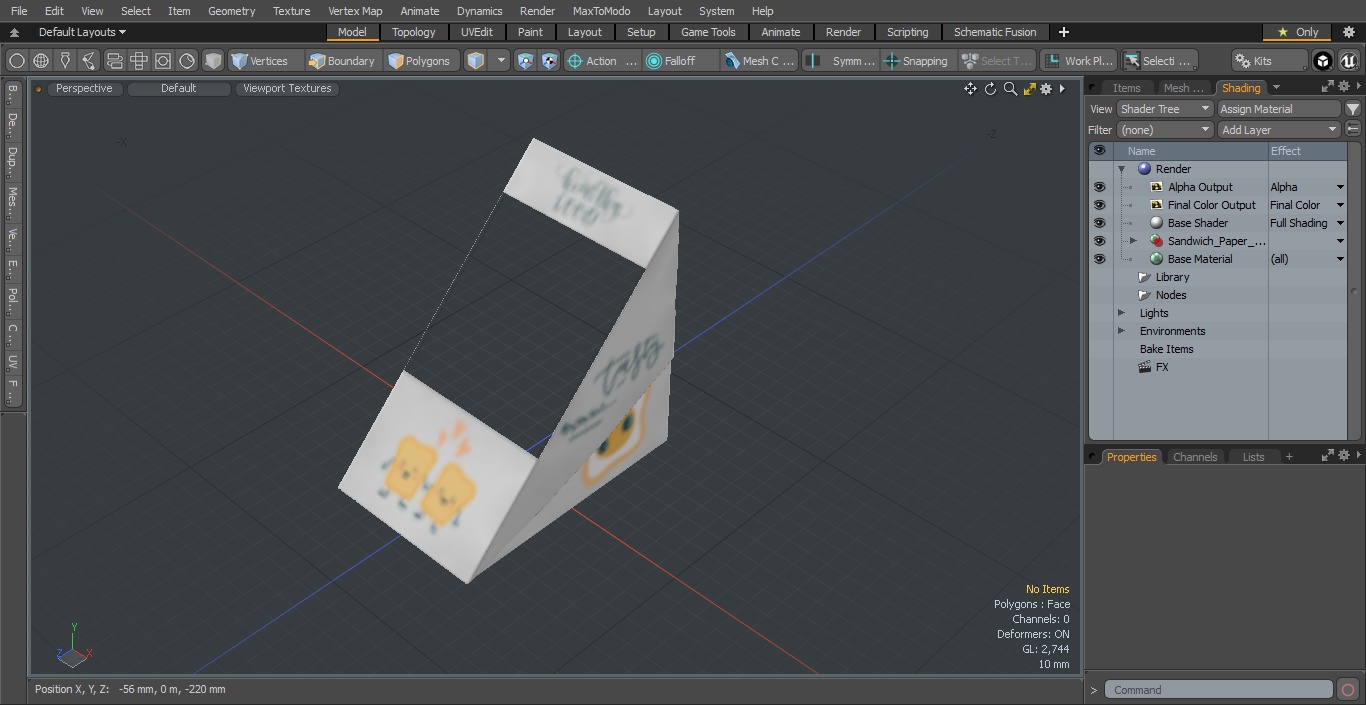 3D model Large Design Sandwich Box