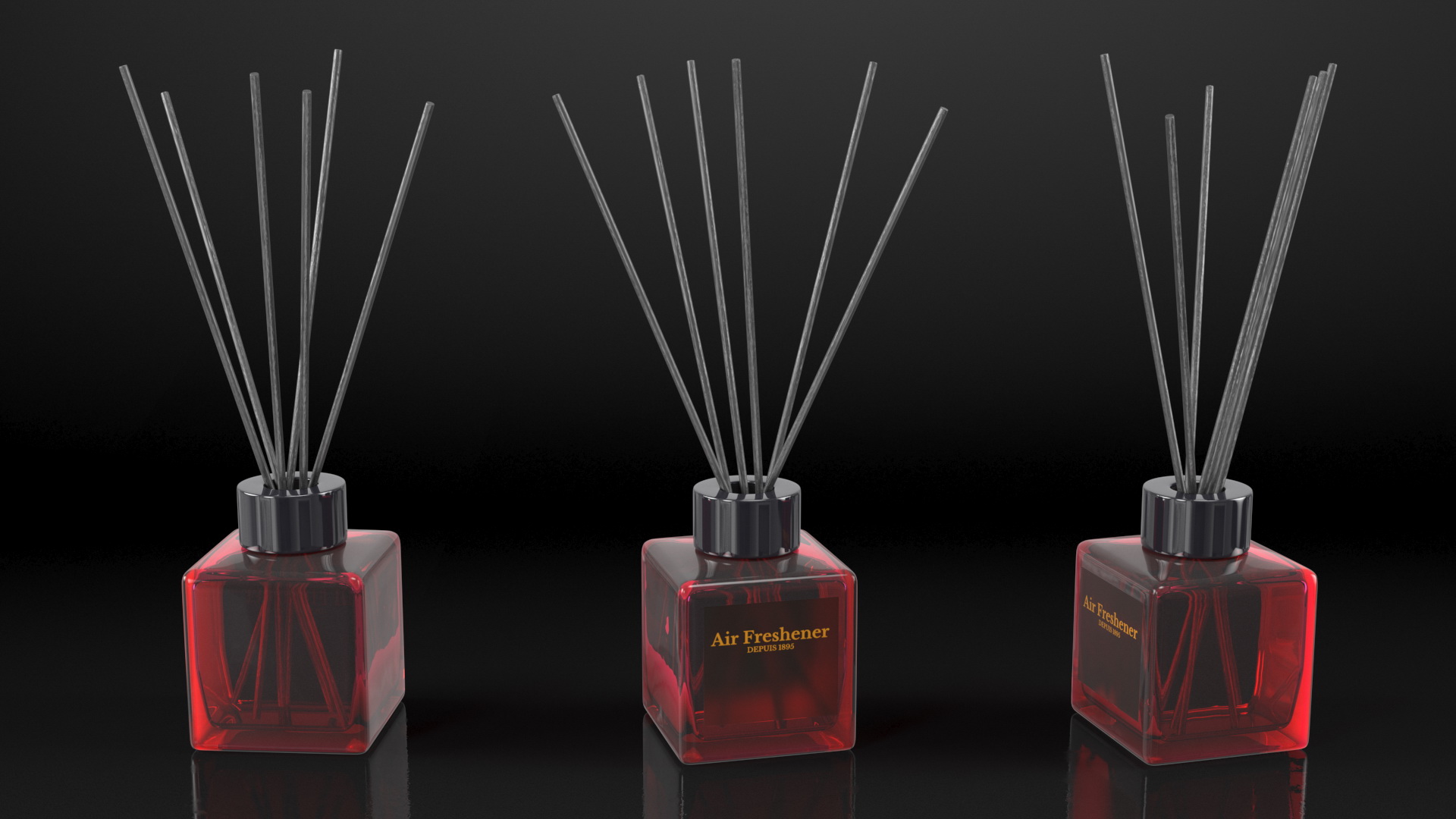 3D Stick Air Freshener Red model