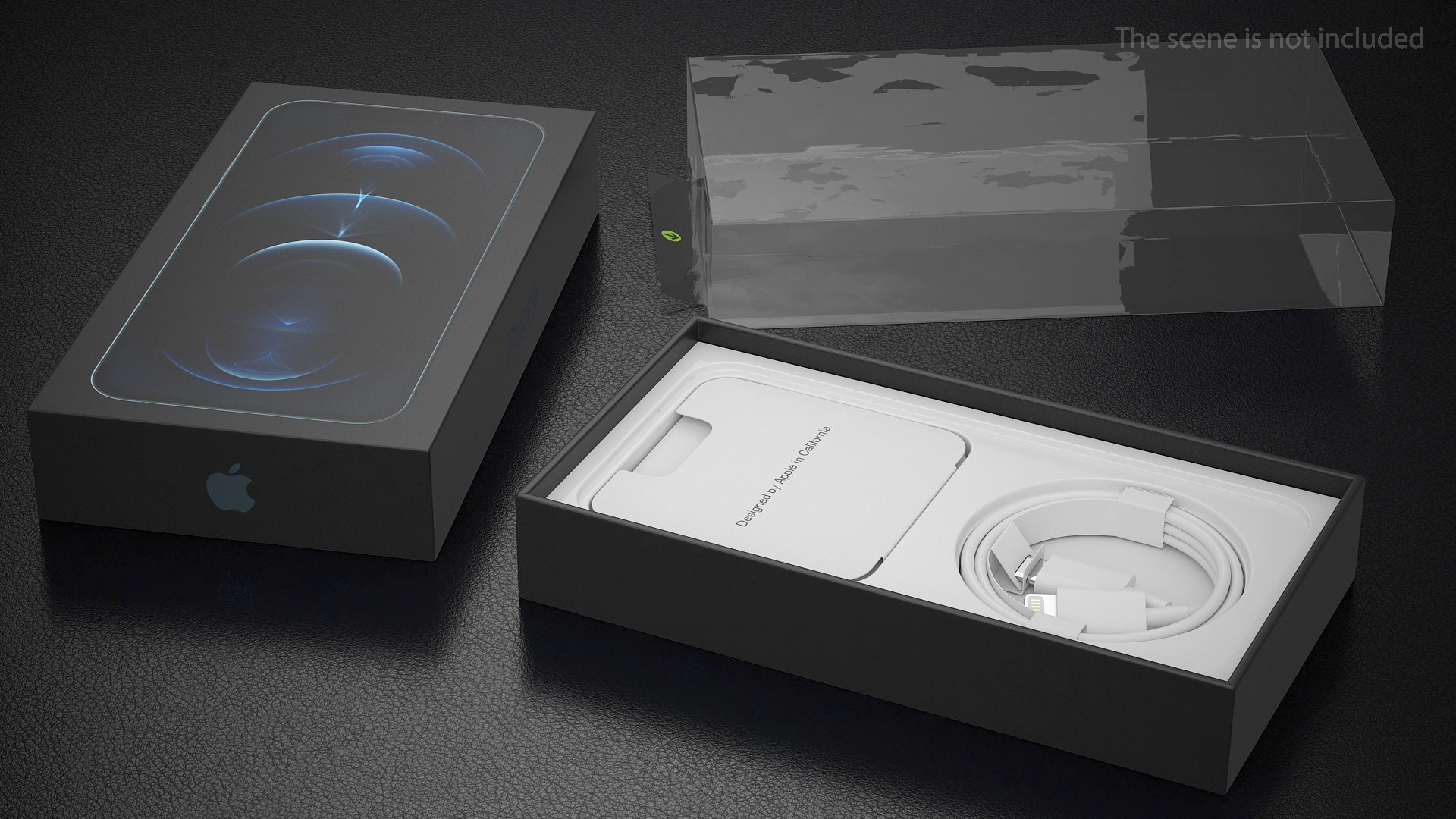 3D model iPhone 12 Pro Box Pacific Blue