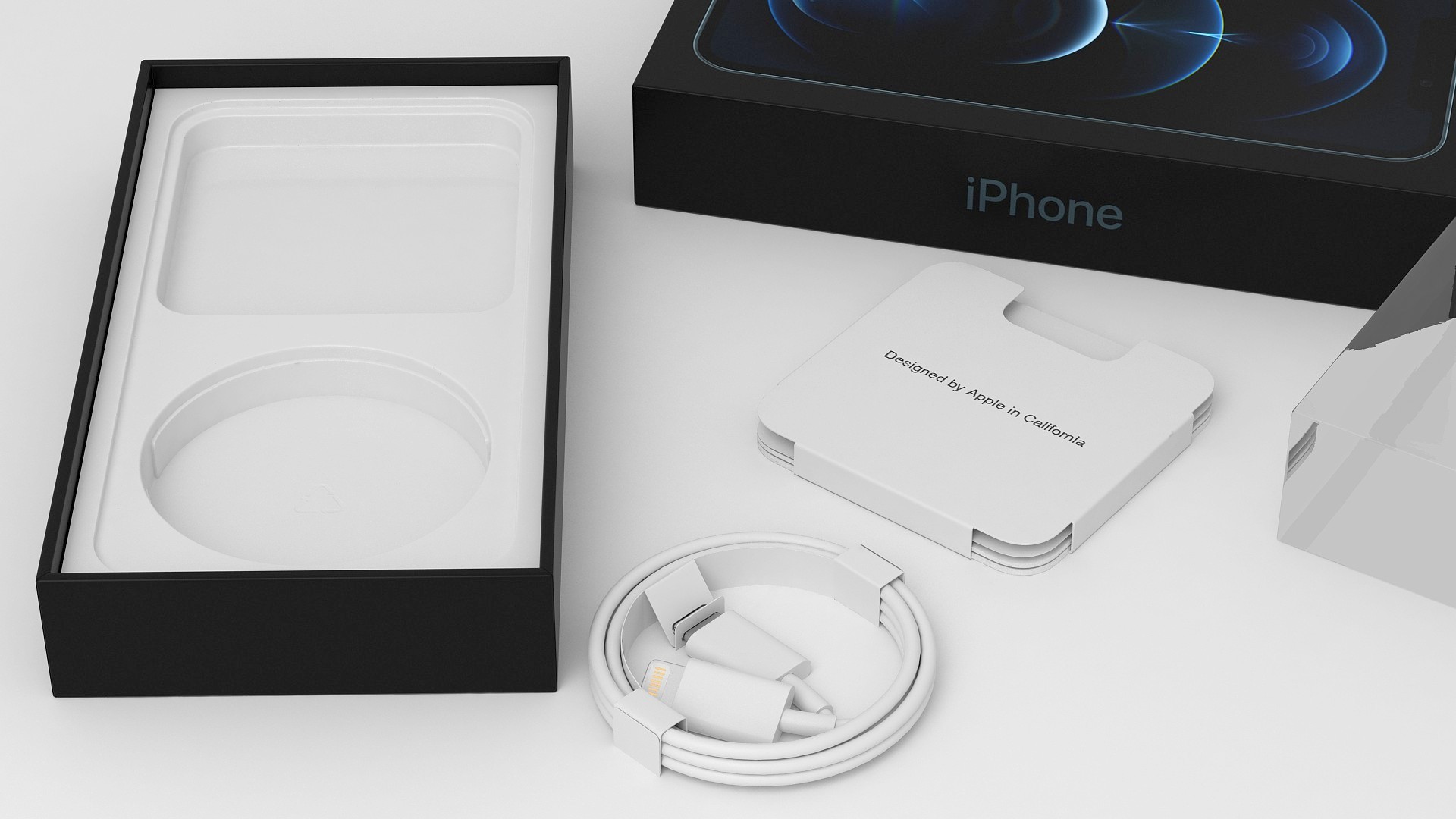 3D model iPhone 12 Pro Box Pacific Blue