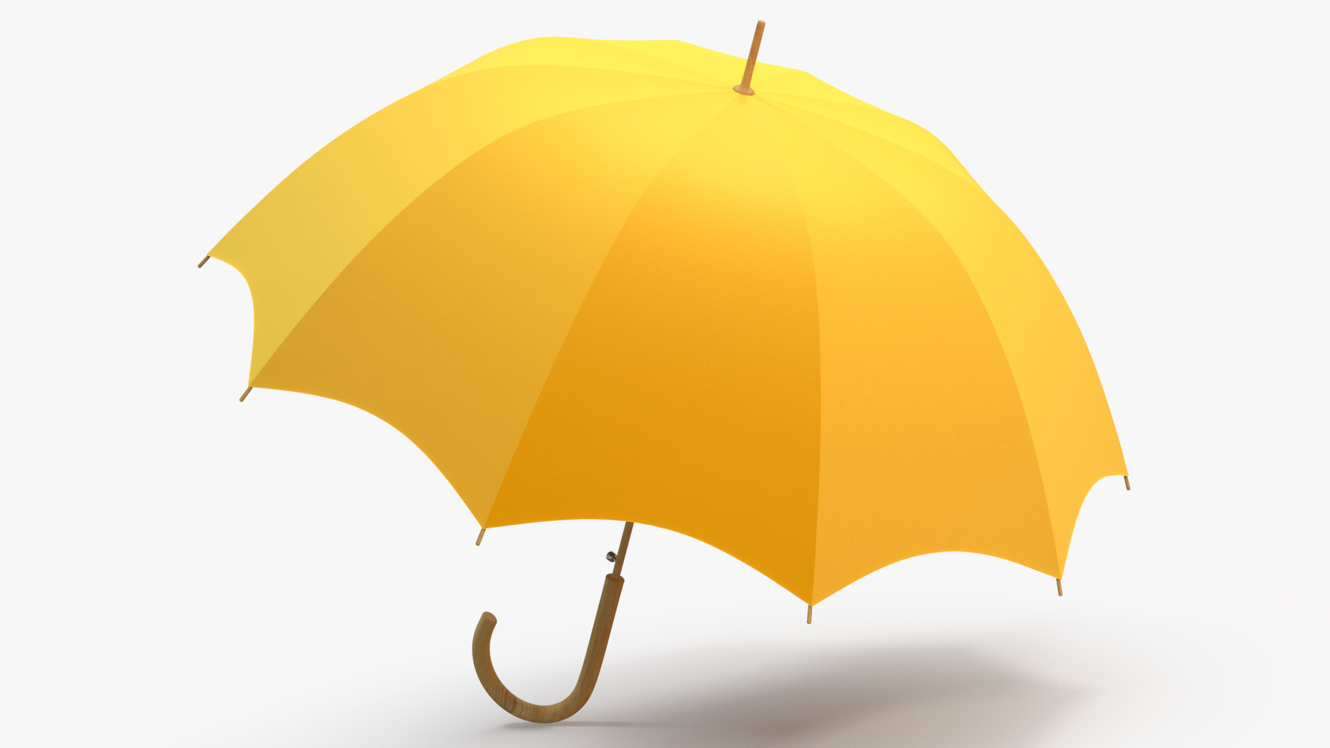 3D model Open Umbrella Yellow