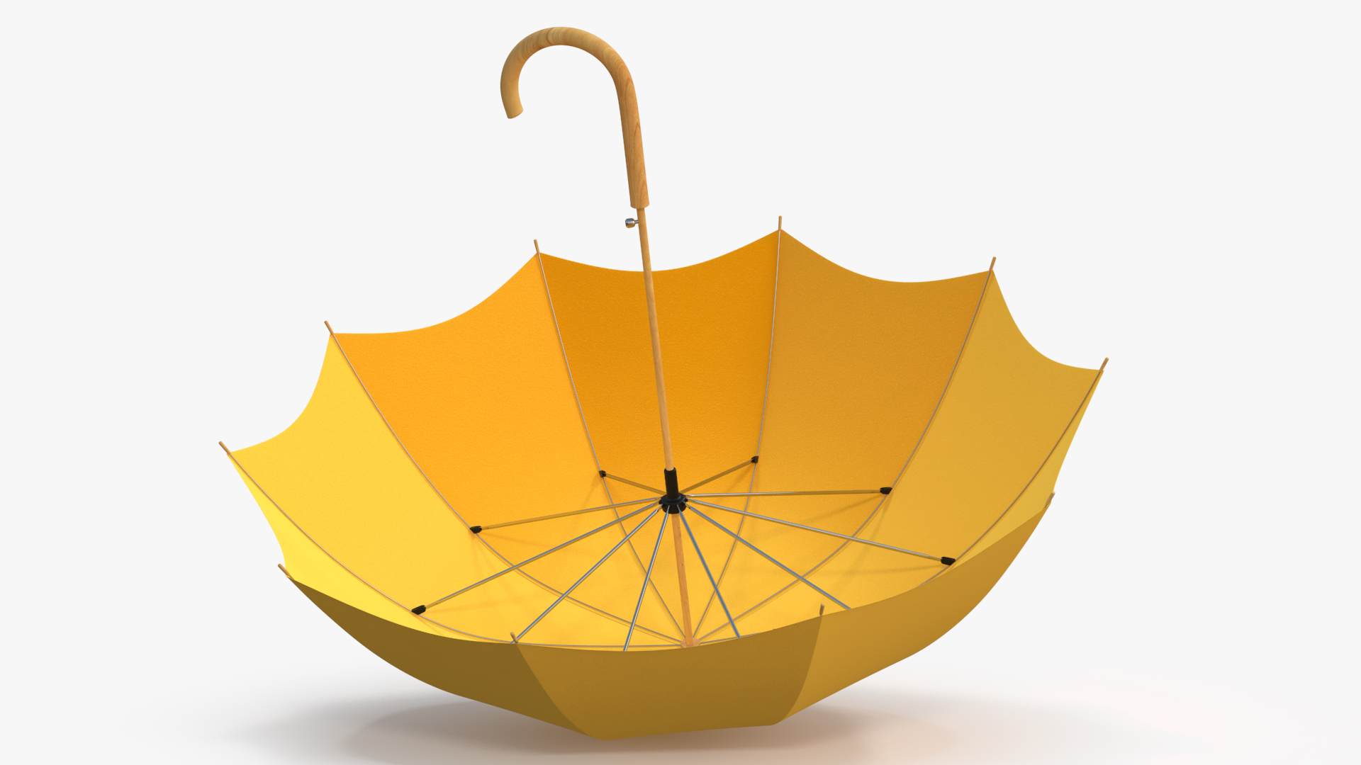 3D model Open Umbrella Yellow