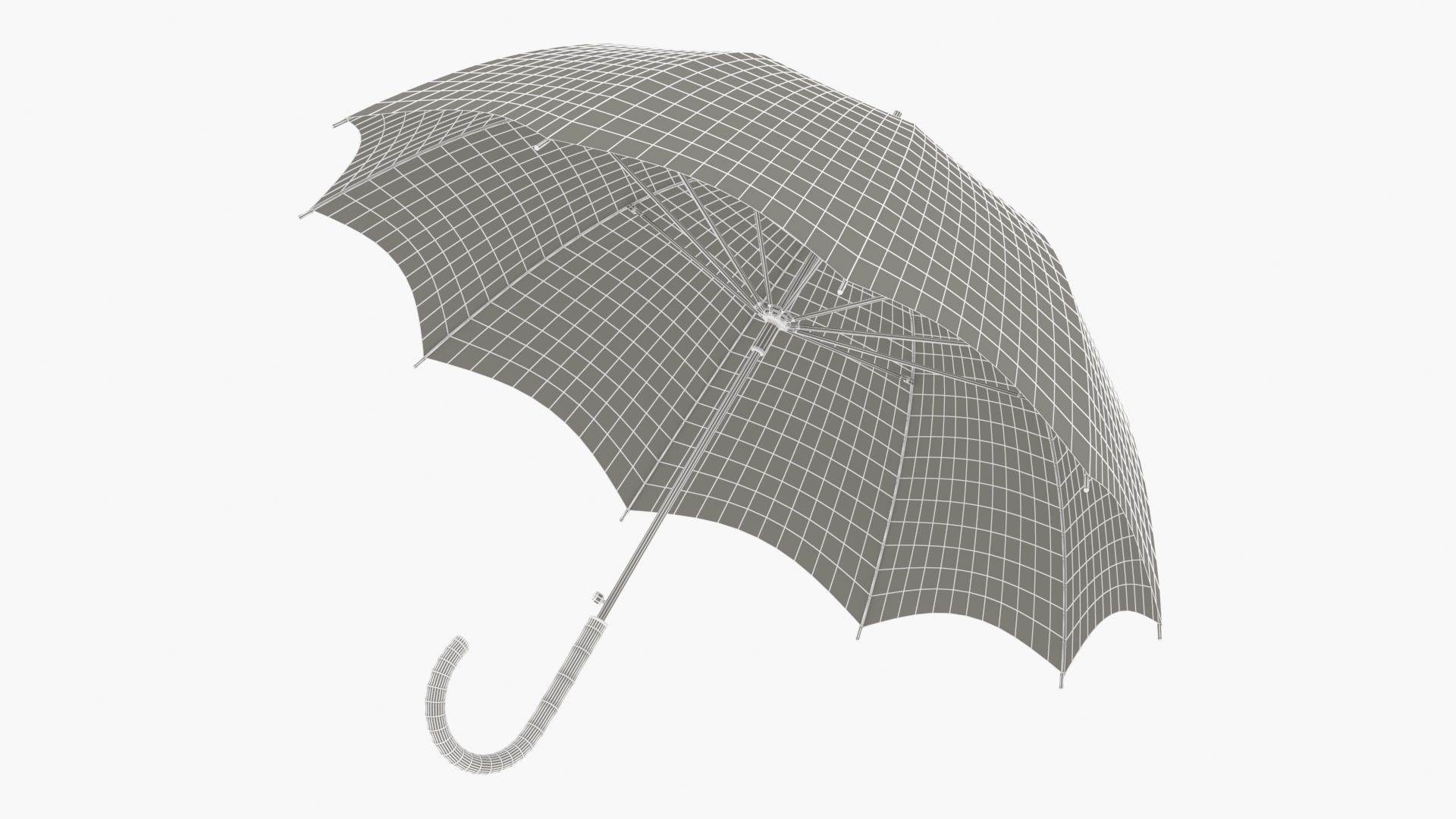 3D model Open Umbrella Yellow