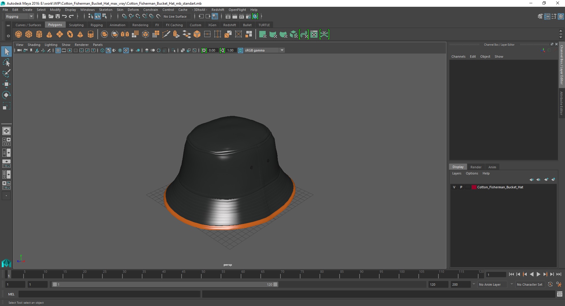 Cotton Fisherman Bucket Hat 3D