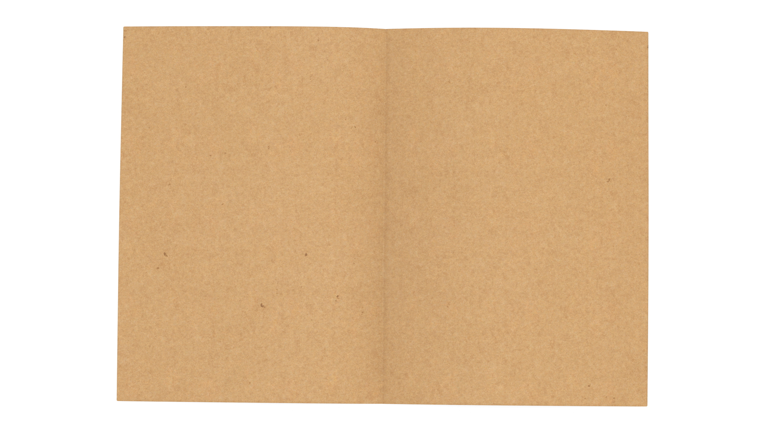 Kraft Paper Sheet Folded in Half 3D