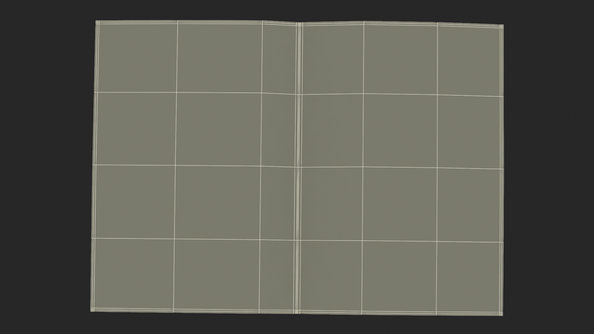 Kraft Paper Sheet Folded in Half 3D