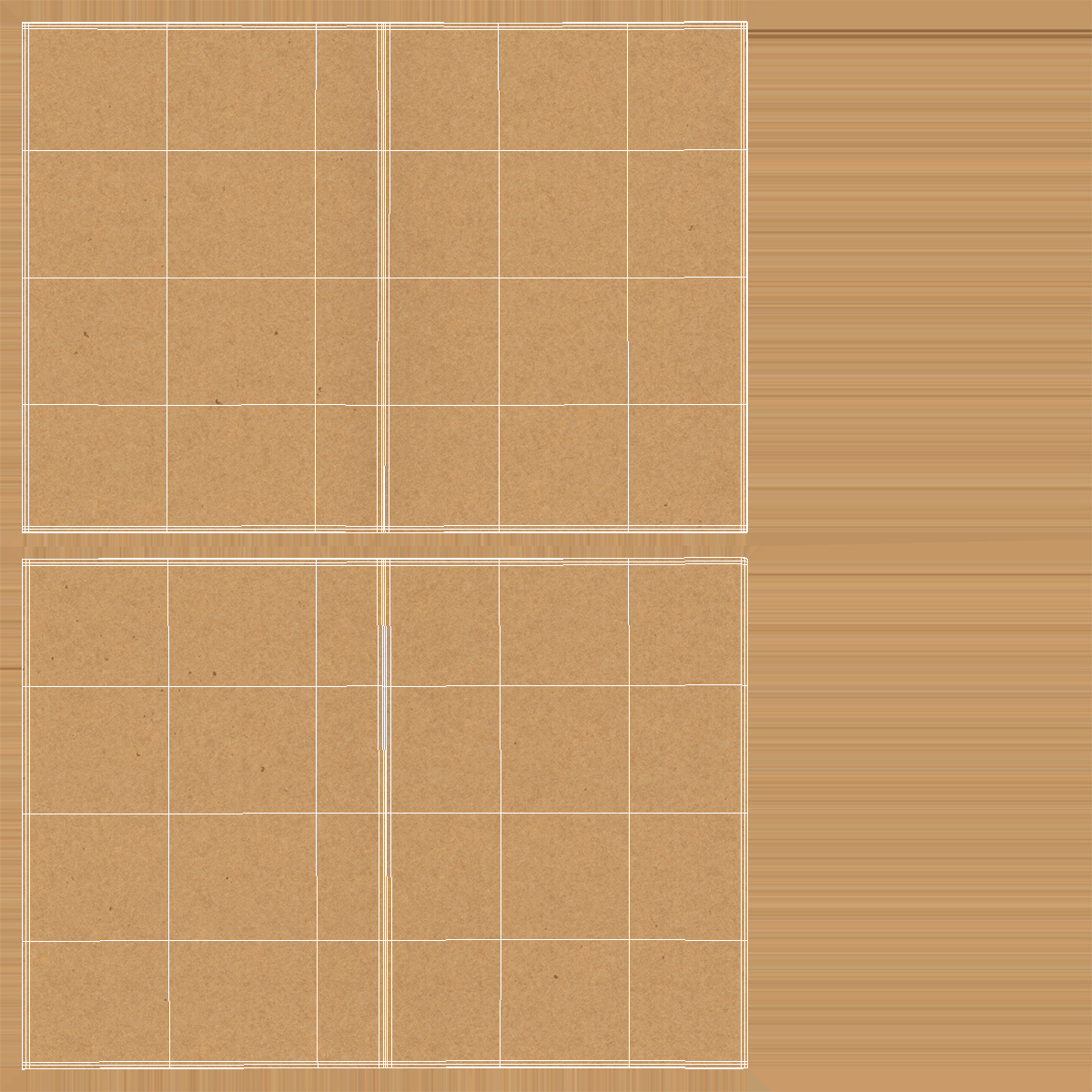 Kraft Paper Sheet Folded in Half 3D