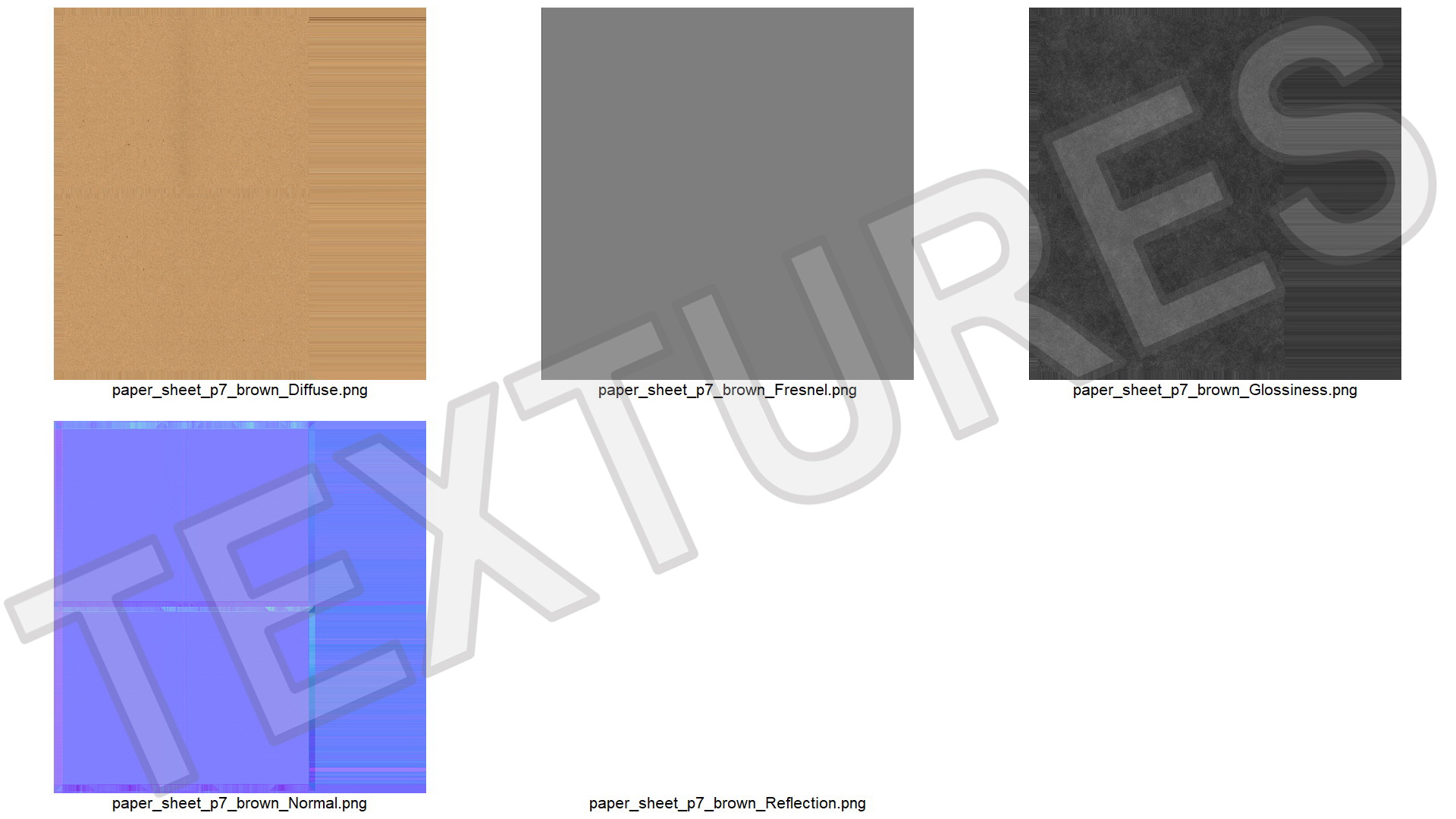 Kraft Paper Sheet Folded in Half 3D