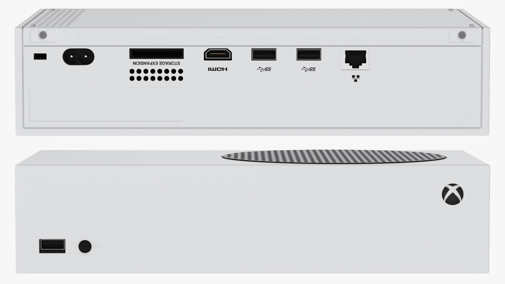 3D Microsoft Xbox Series S with Expansion Card model
