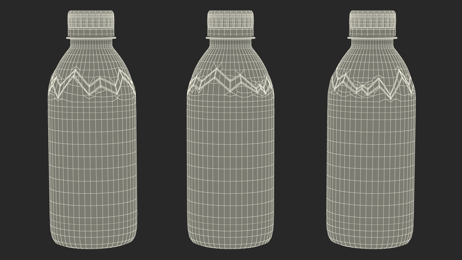3D Evian Natural Mineral Water 330ml Plastic Bottle model