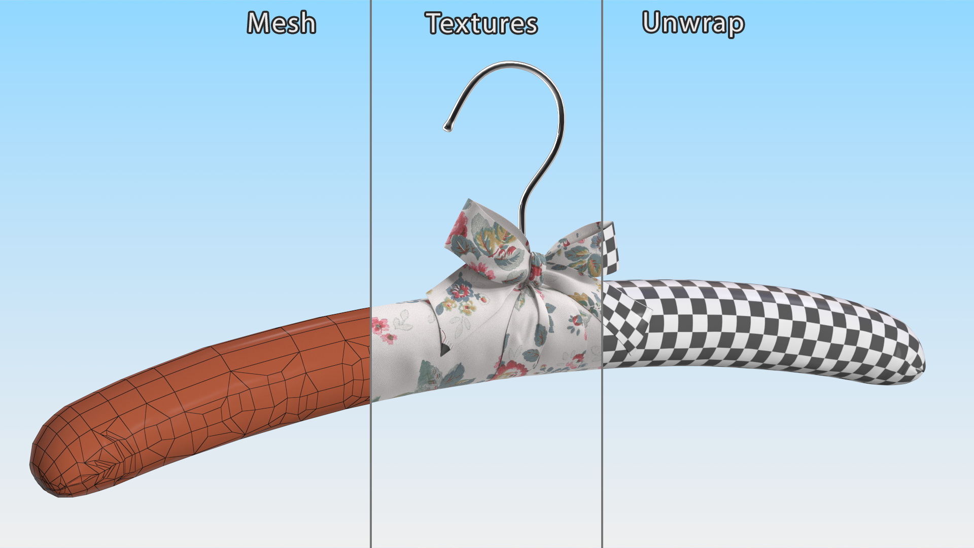3D Soft Satin Rack with Flowers model