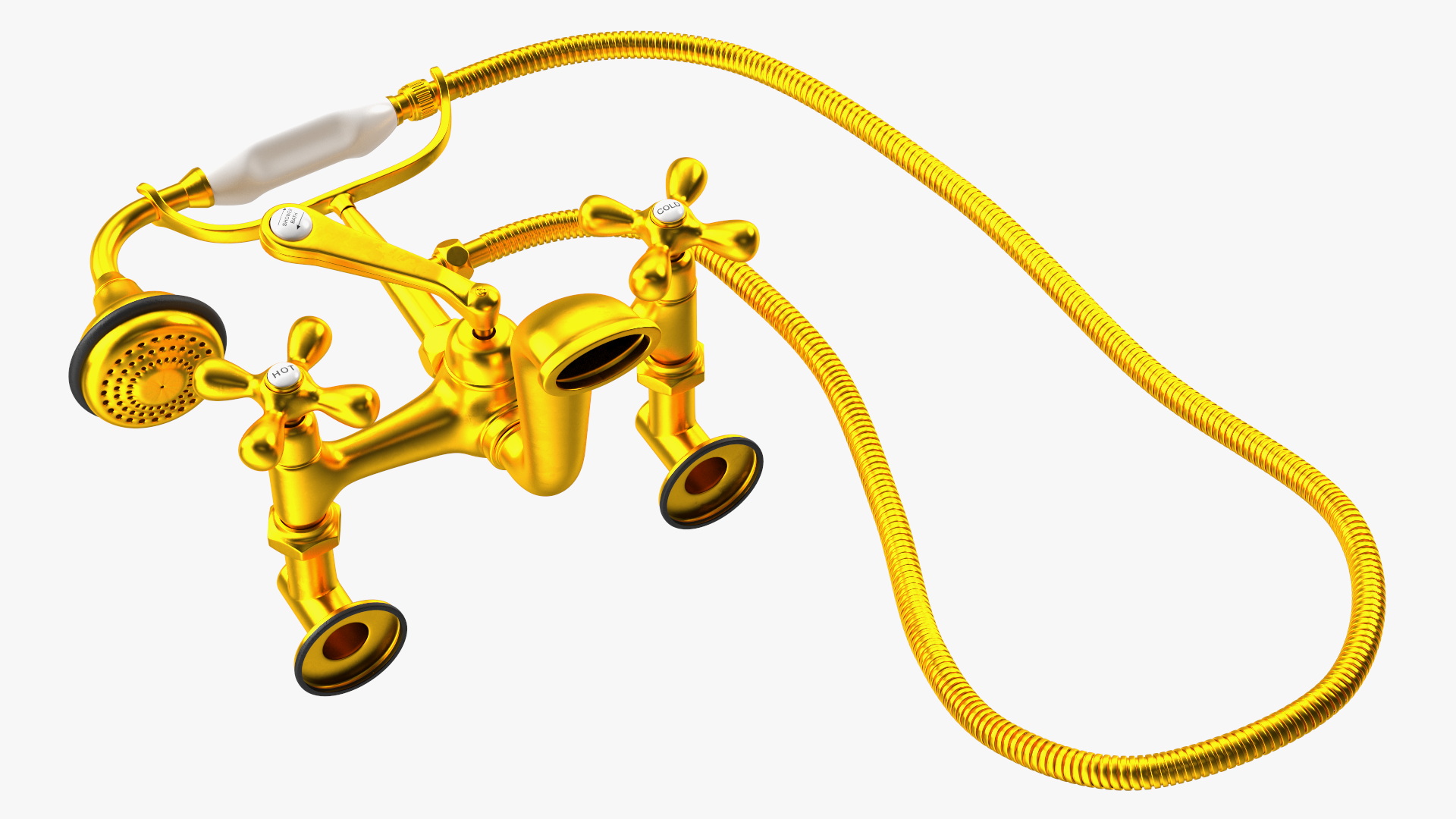 3D model Classic Bath Shower Mixer Gold