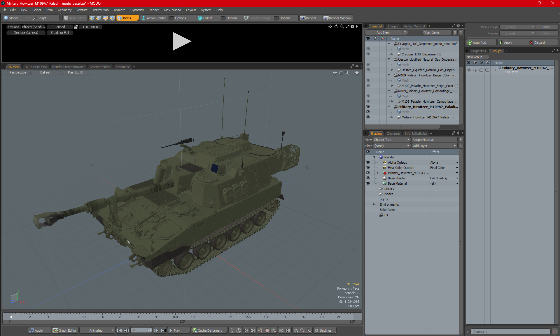 Military Howitzer M109A7 Paladin 3D