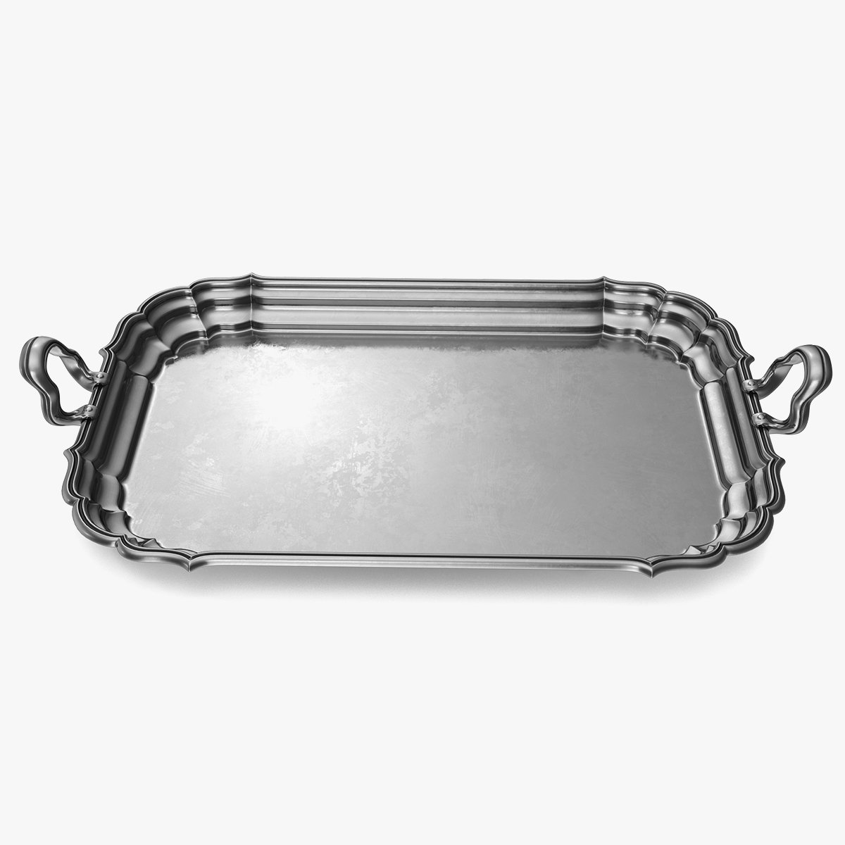 Antique Serving Silver Tray