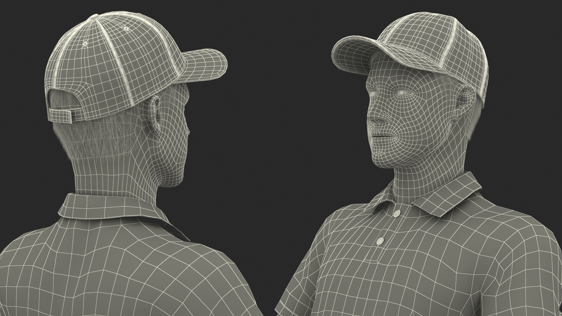 3D Man With Zero Turn Mower Generic Fur Rigged model