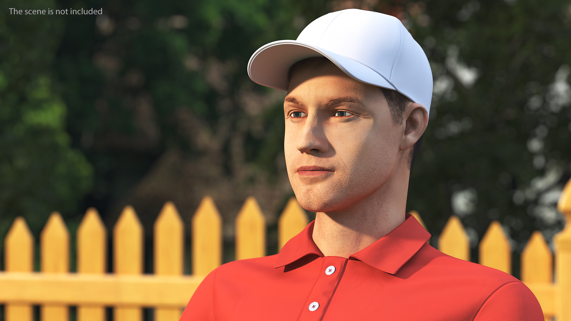 3D Man With Zero Turn Mower Generic Fur Rigged model