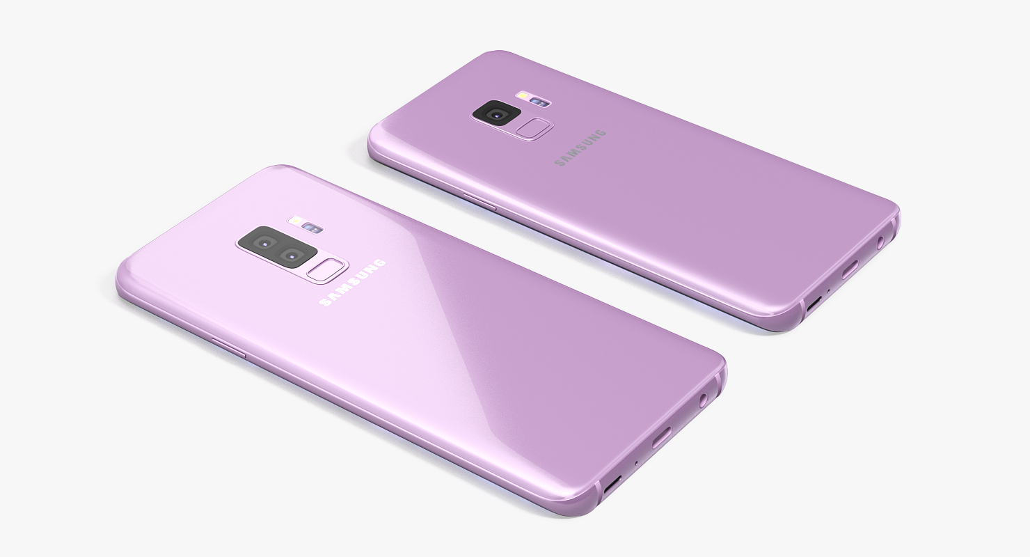Samsung Galaxy S9 and S9 Plus Lilac Purple 3D