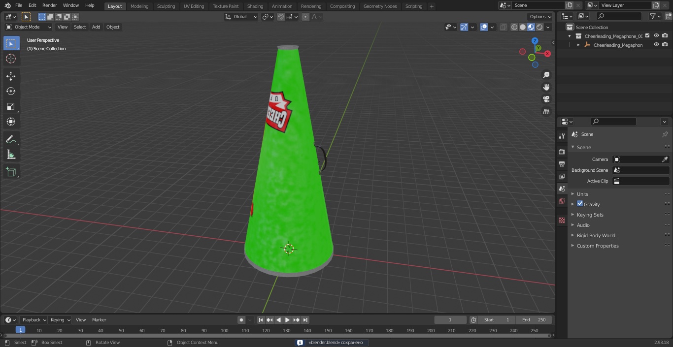 Cheerleading Megaphone 3D