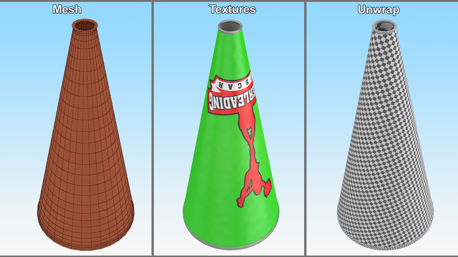 Cheerleading Megaphone 3D