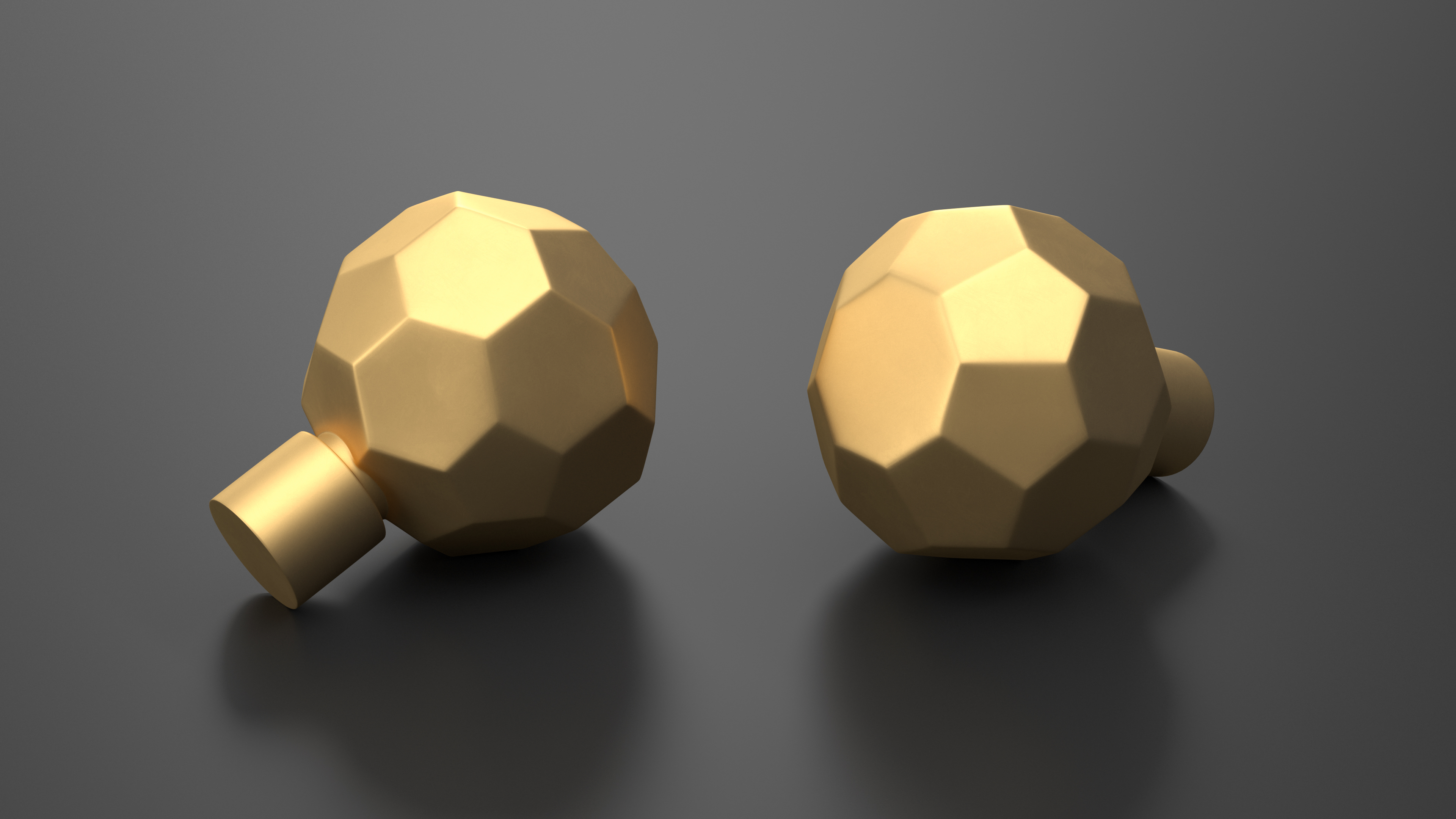 Kitchen Cabinet Handle Knob Spherical Bronze 3D model