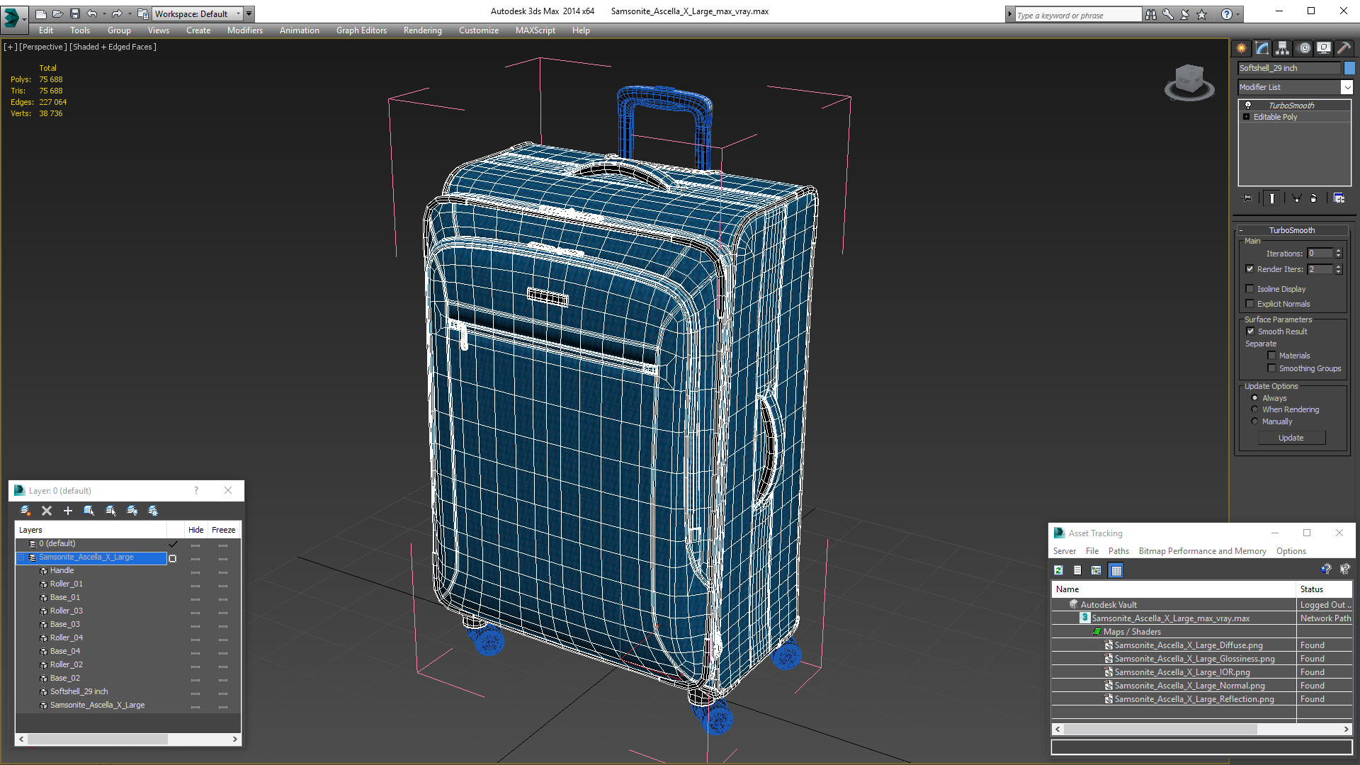 3D model Samsonite Ascella X Large