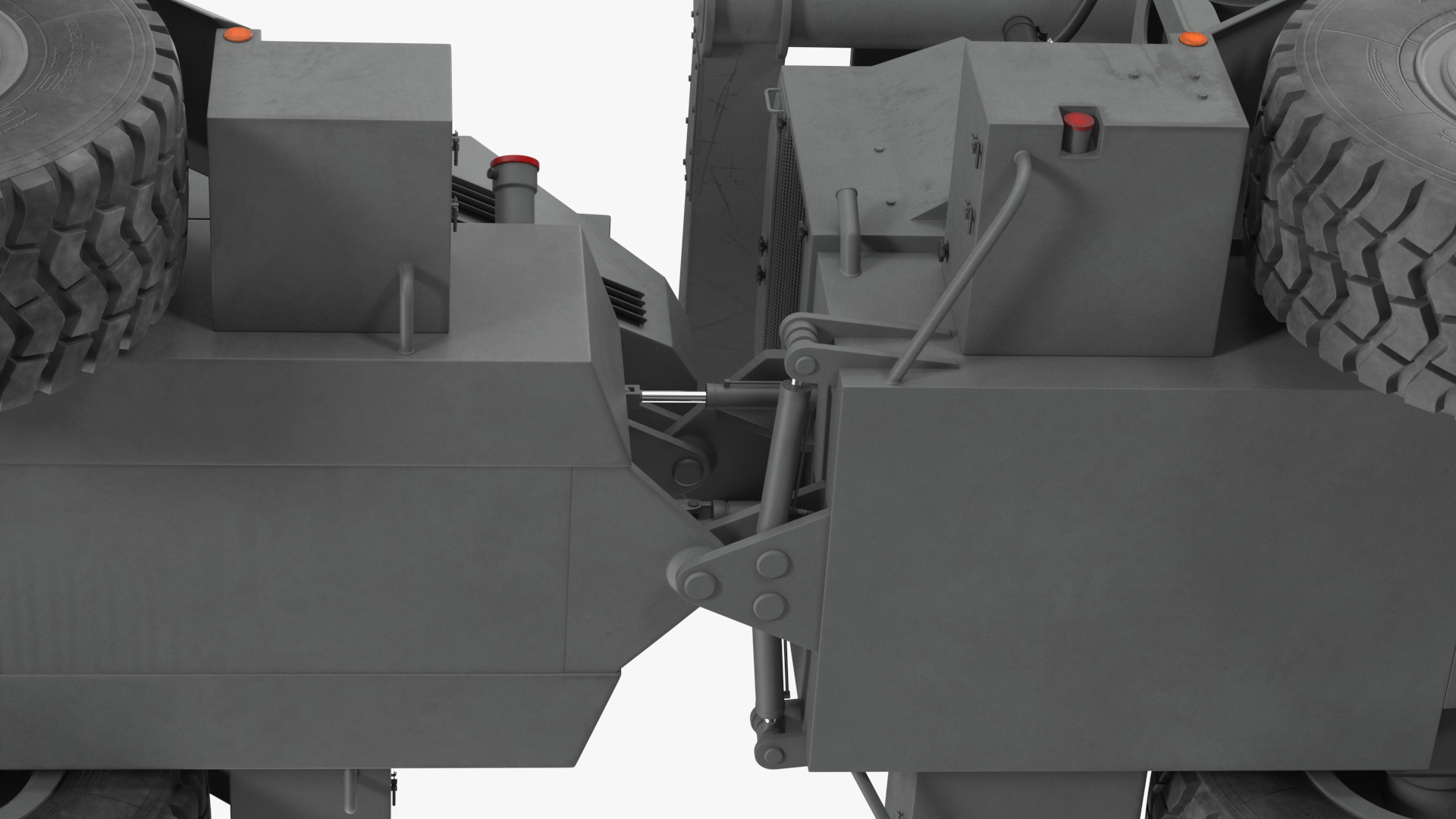 3D Grey Old Mine Flail Vehicle Hydrema 910 Rigged