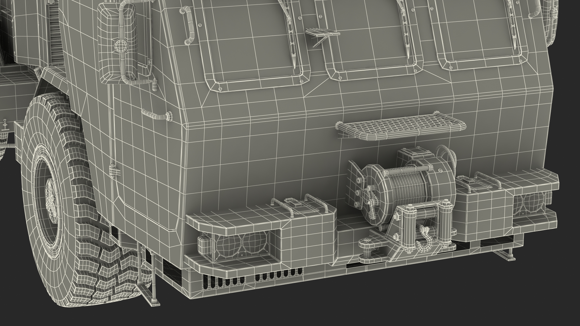 3D Grey Old Mine Flail Vehicle Hydrema 910 Rigged