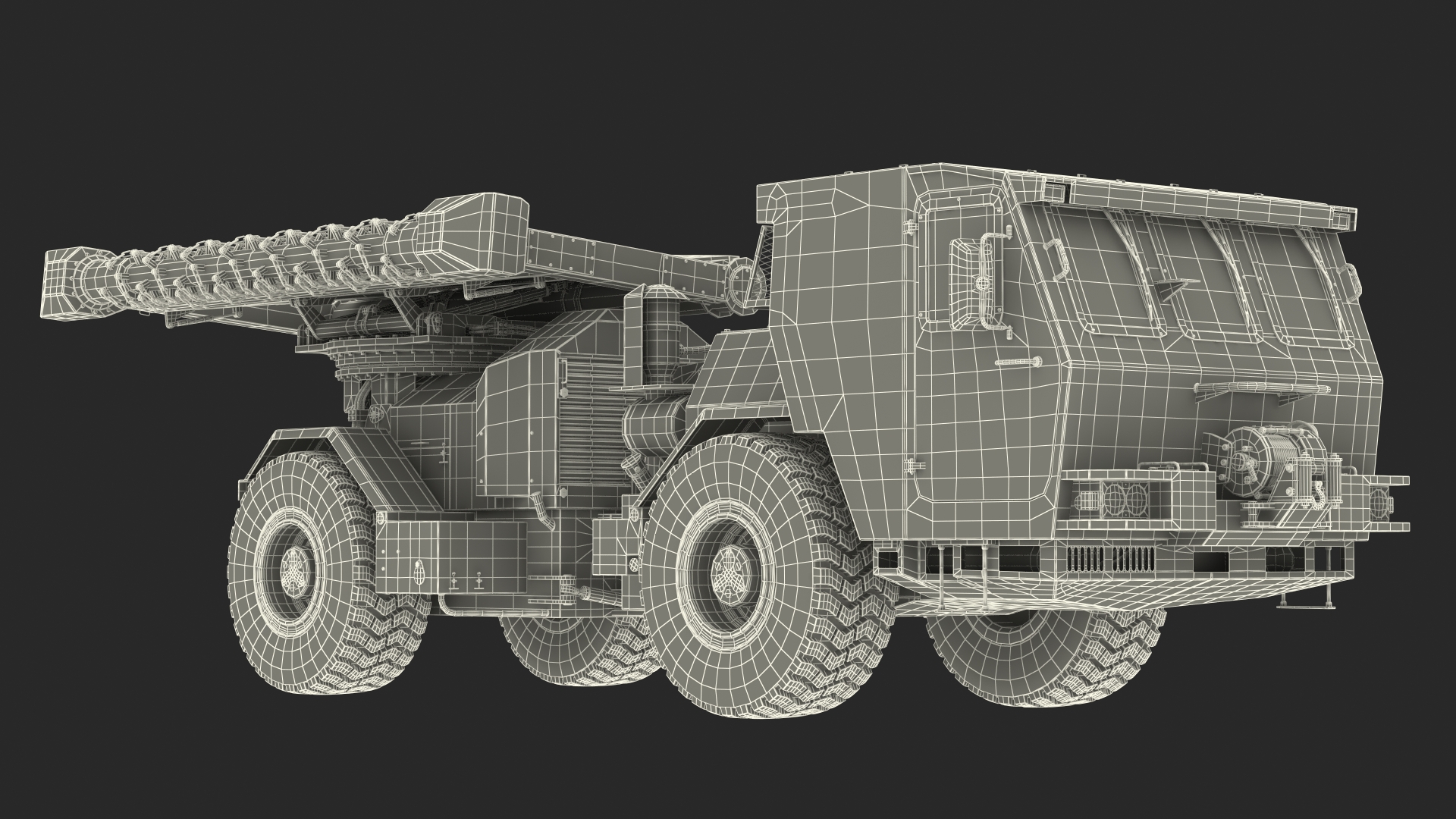 3D Grey Old Mine Flail Vehicle Hydrema 910 Rigged