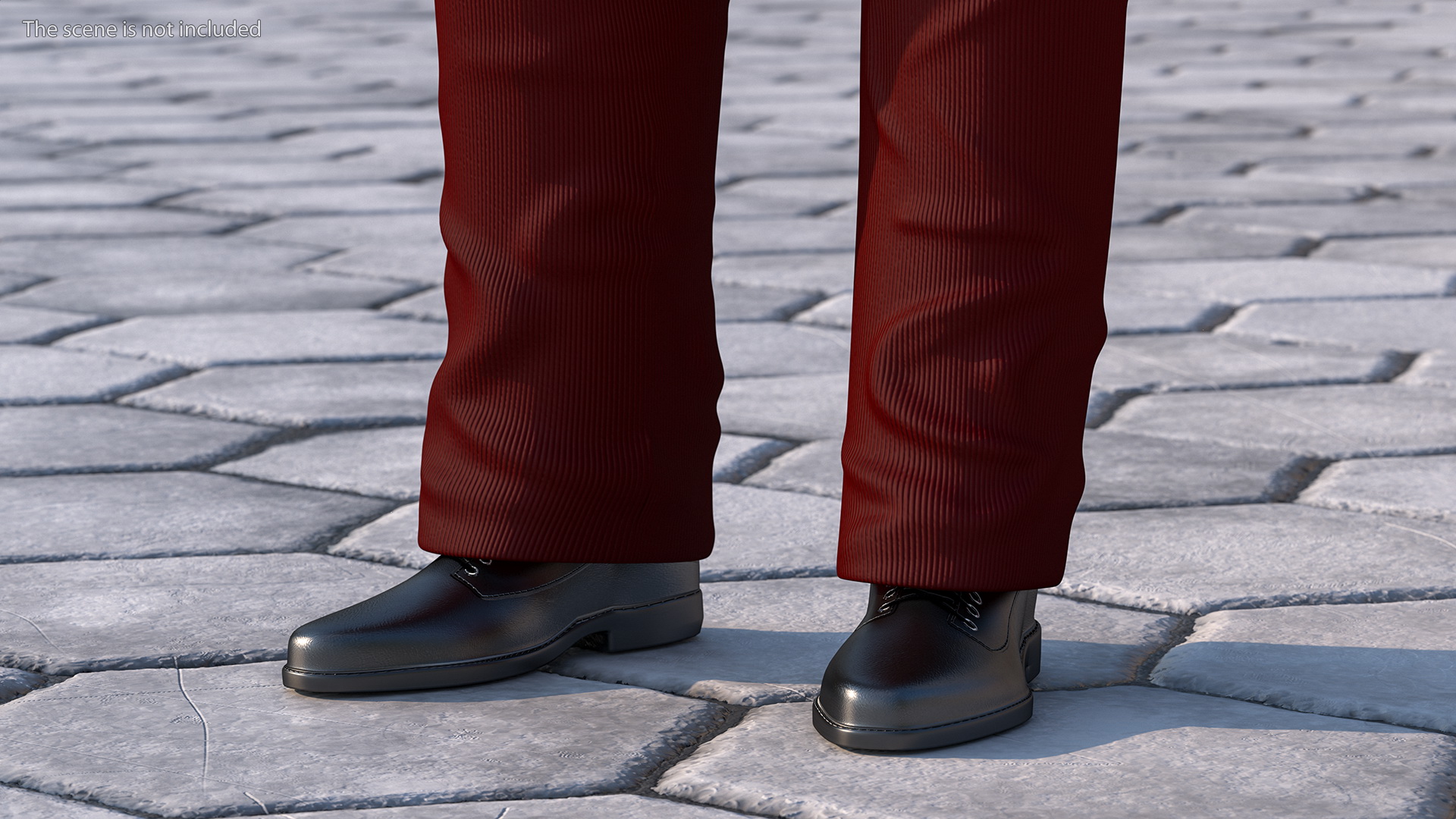 Elderly Man Casual Wear Standing Pose 3D
