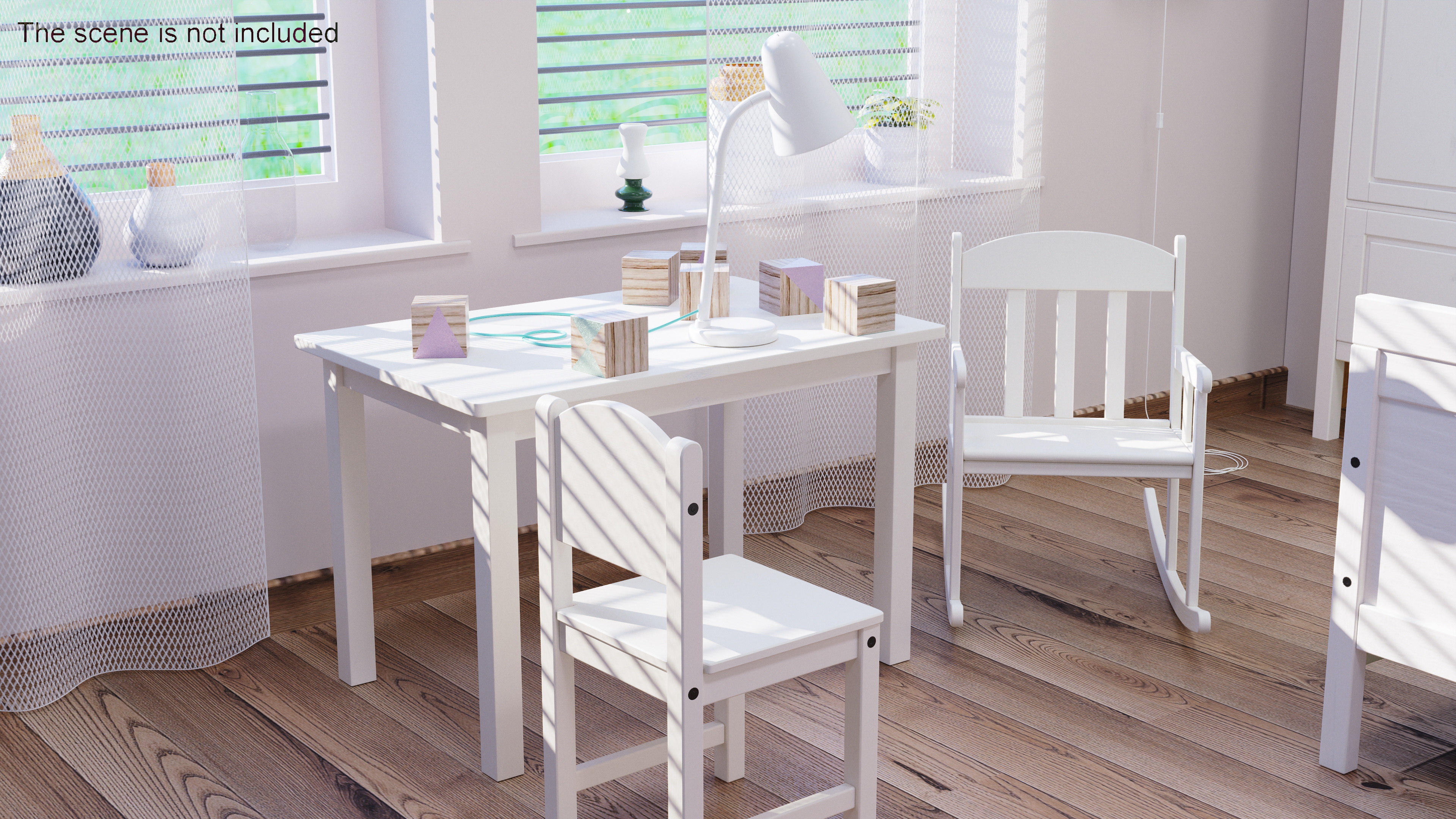 Table for Children IKEA SUNDVIK White 3D