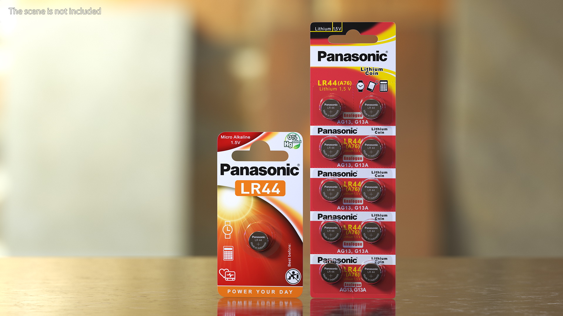 3D Panasonic LR44 Coin Battery Blister Package model