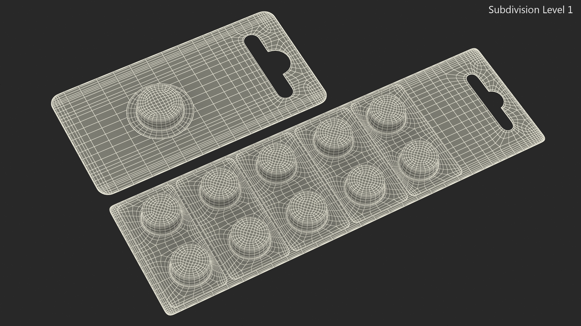 3D Panasonic LR44 Coin Battery Blister Package model