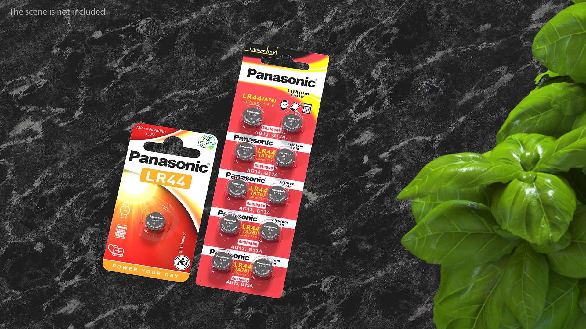 3D Panasonic LR44 Coin Battery Blister Package model