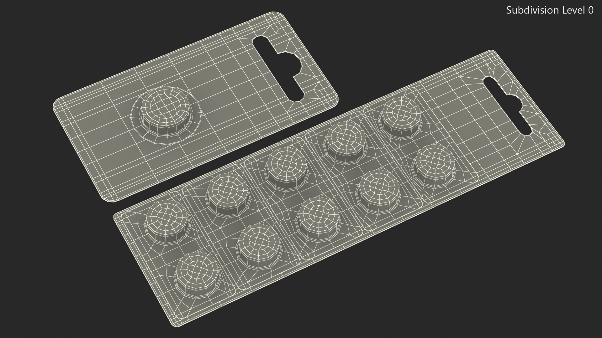 3D Panasonic LR44 Coin Battery Blister Package model