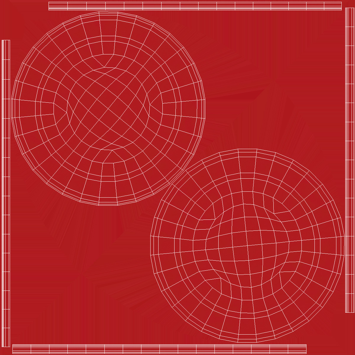 3D Professional Ultimate Frisbee Disc Red model