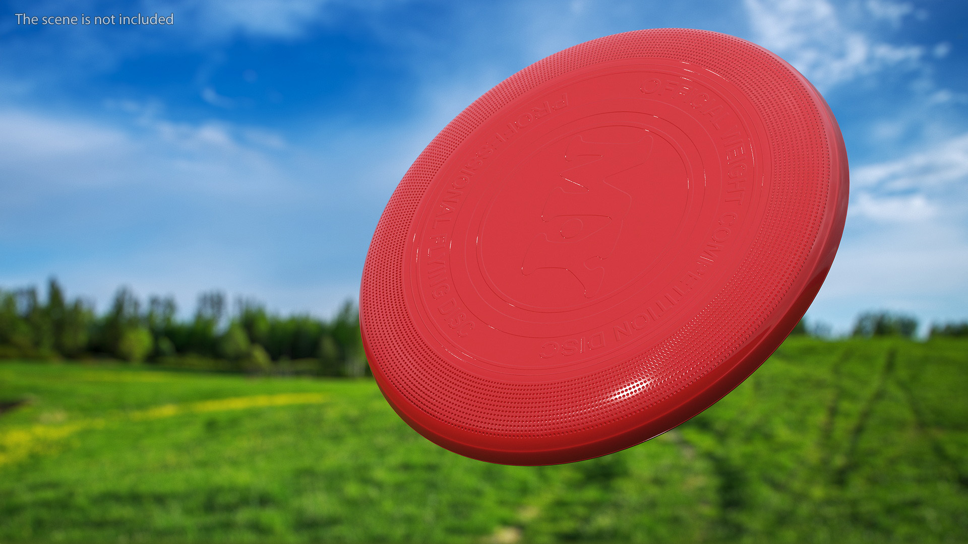 3D Professional Ultimate Frisbee Disc Red model