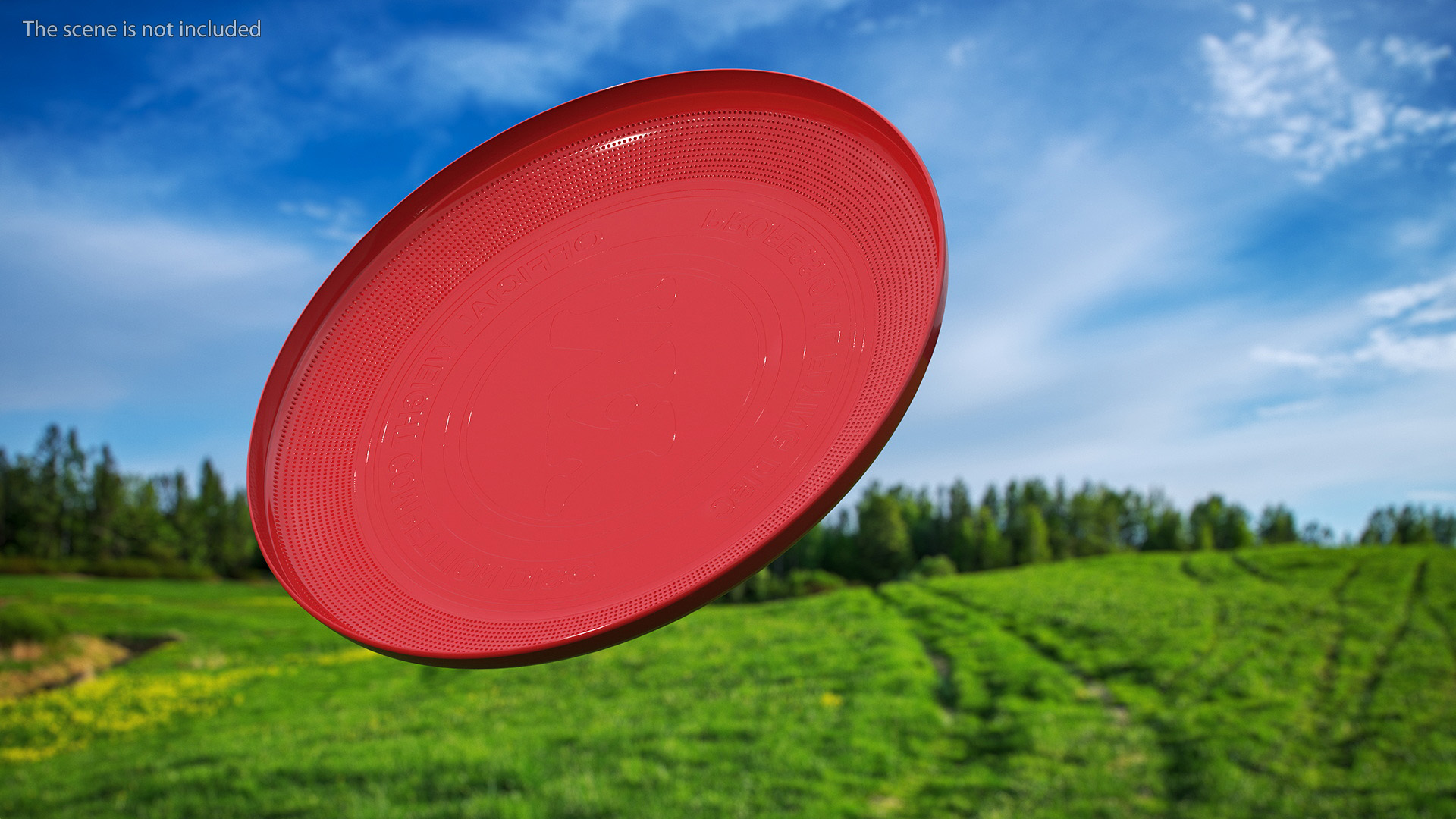 3D Professional Ultimate Frisbee Disc Red model