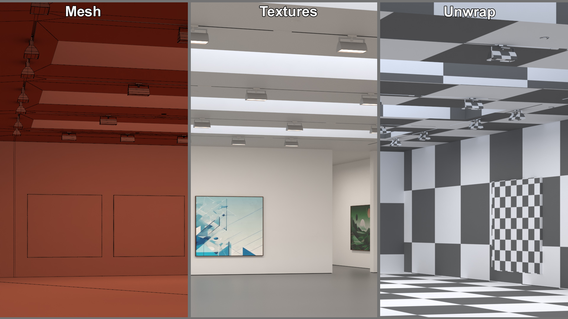 3D model Art Gallery Interior