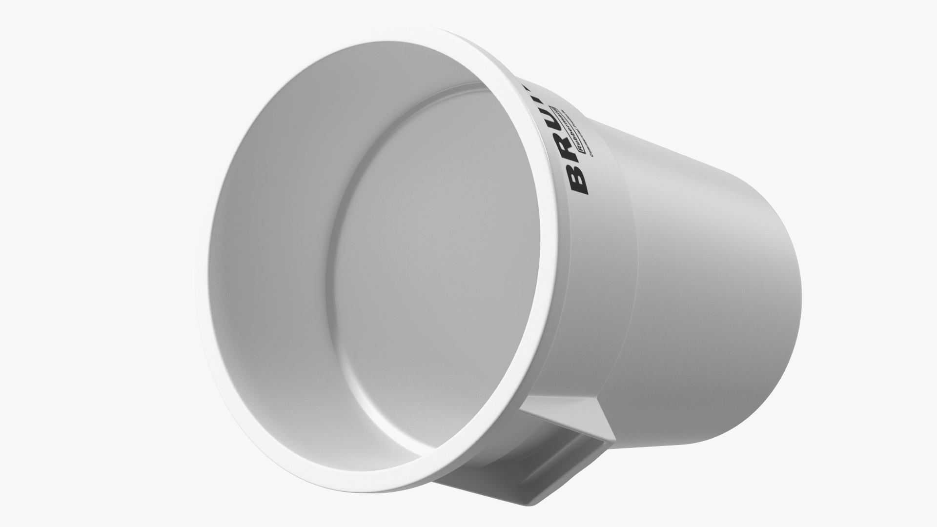 3D model White Plastic Round Trash Can Rubbermaid