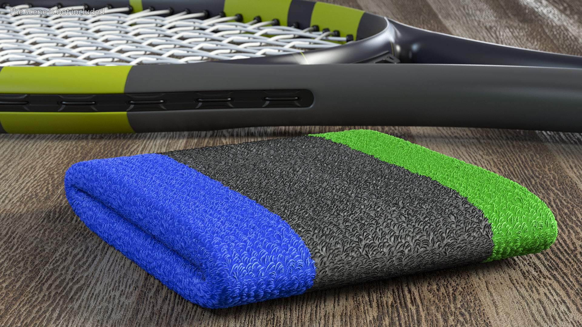 3D model Sport Wristband Folded Colored