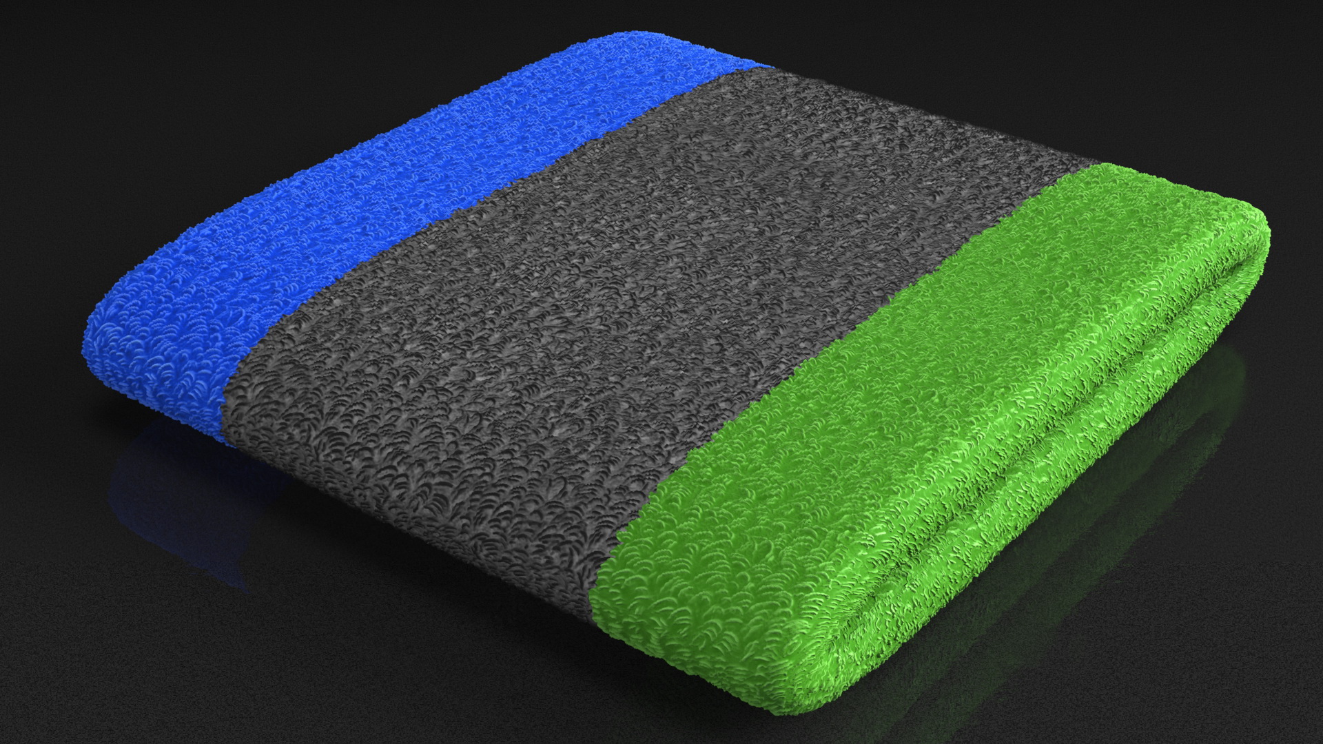 3D model Sport Wristband Folded Colored