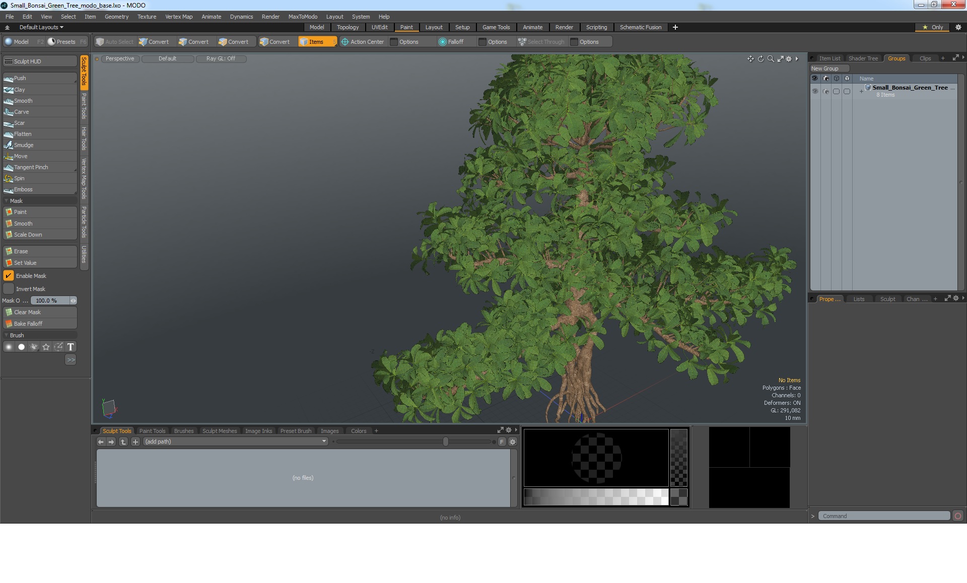 3D Small Bonsai Green Tree model