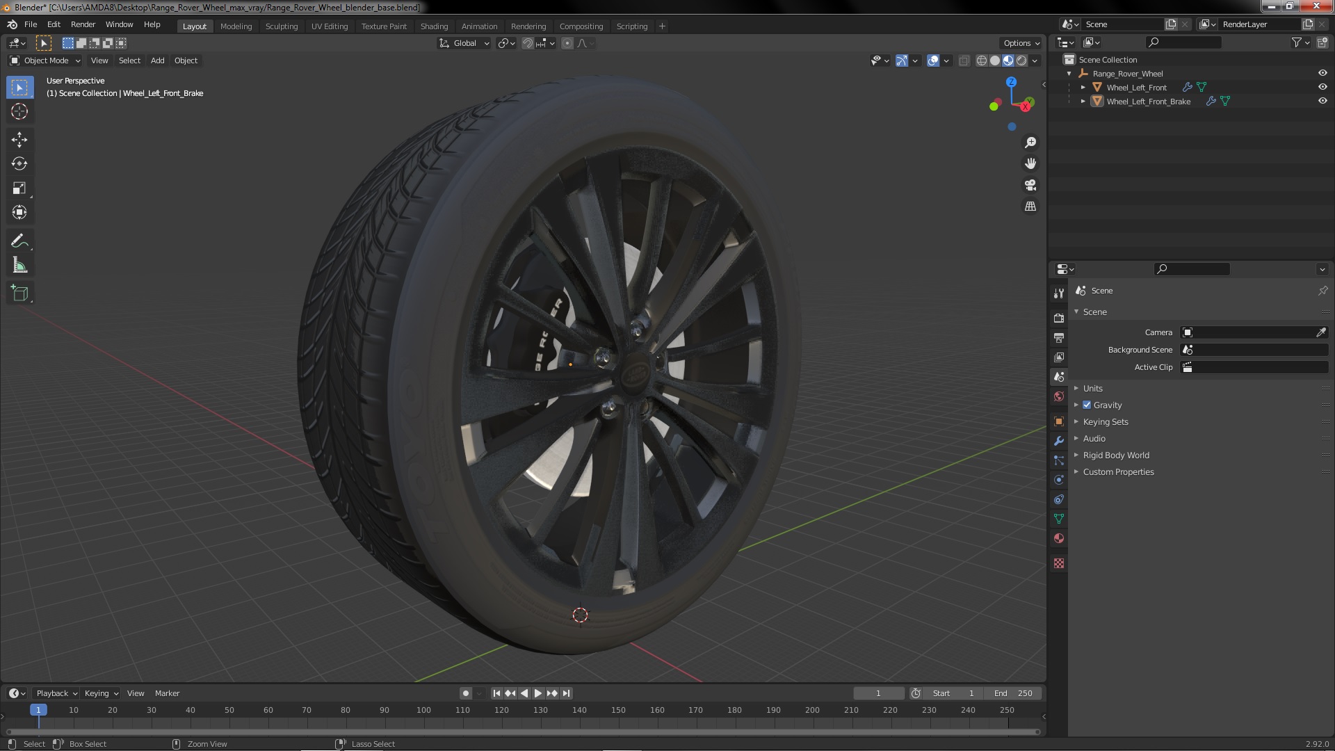 Range Rover Wheel 3D