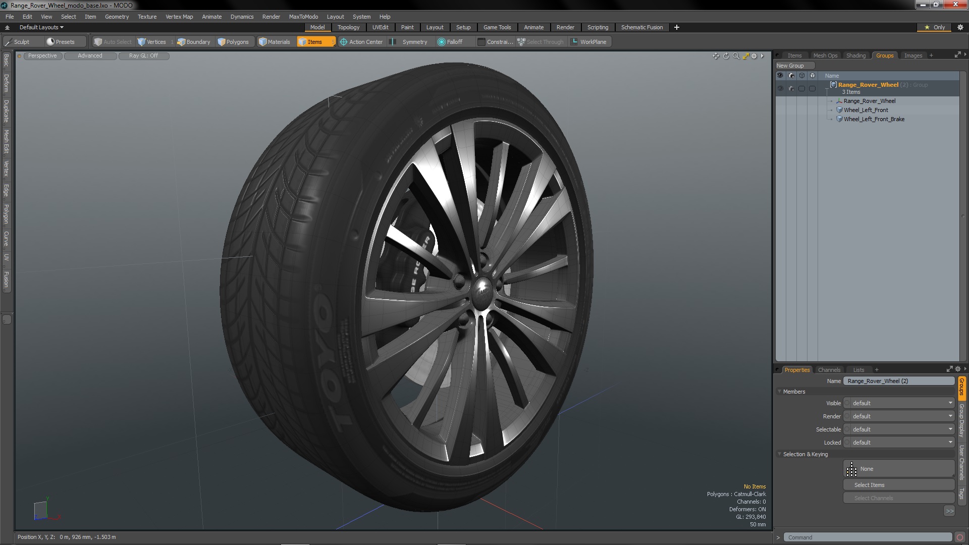 Range Rover Wheel 3D