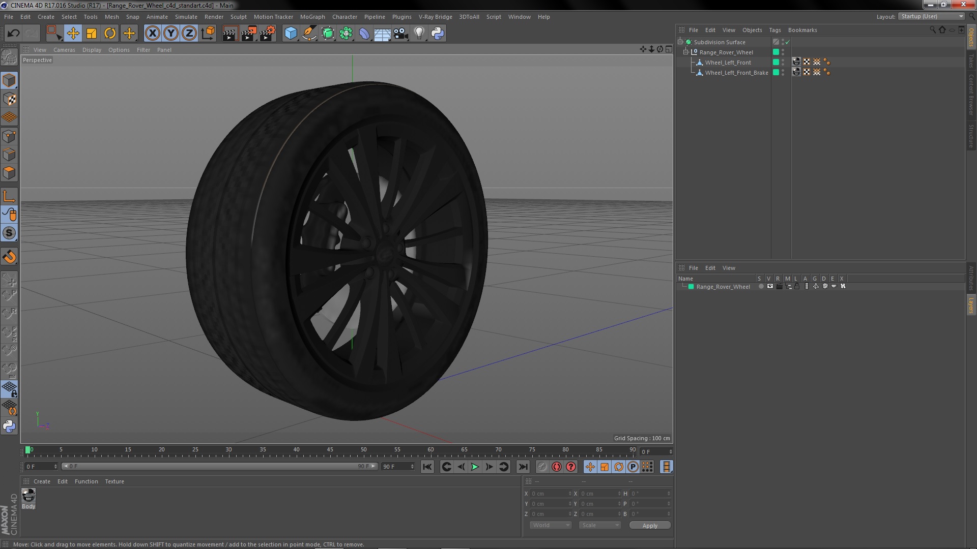 Range Rover Wheel 3D