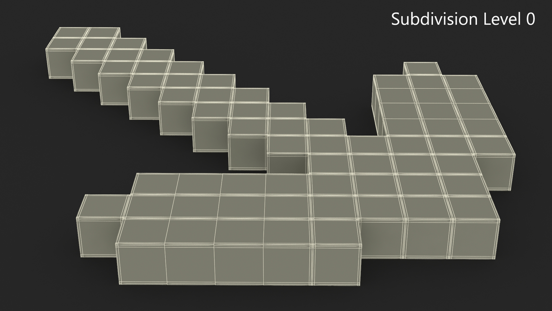Minecraft Pixelated Stone Pickaxe Asset 3D model